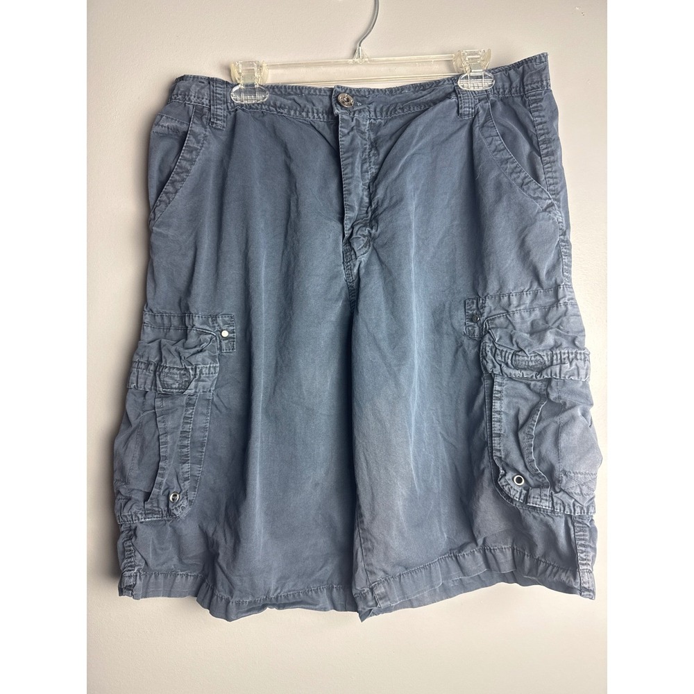 Brooklyn Xpress Cargo Shorts Mens 36 Navy Blue Excellent Utility Multi-Pocket